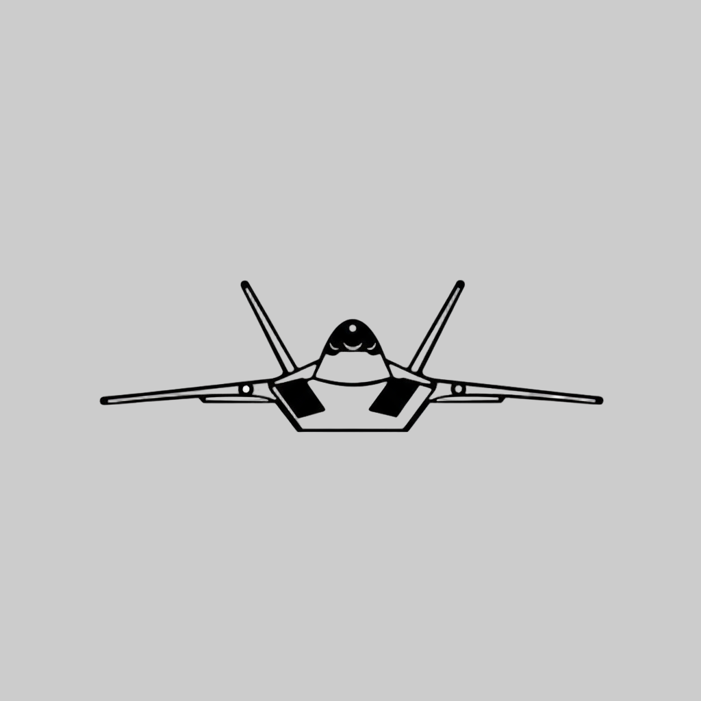 Modern Stealth Fighter Wall Art Aeronautical Metal