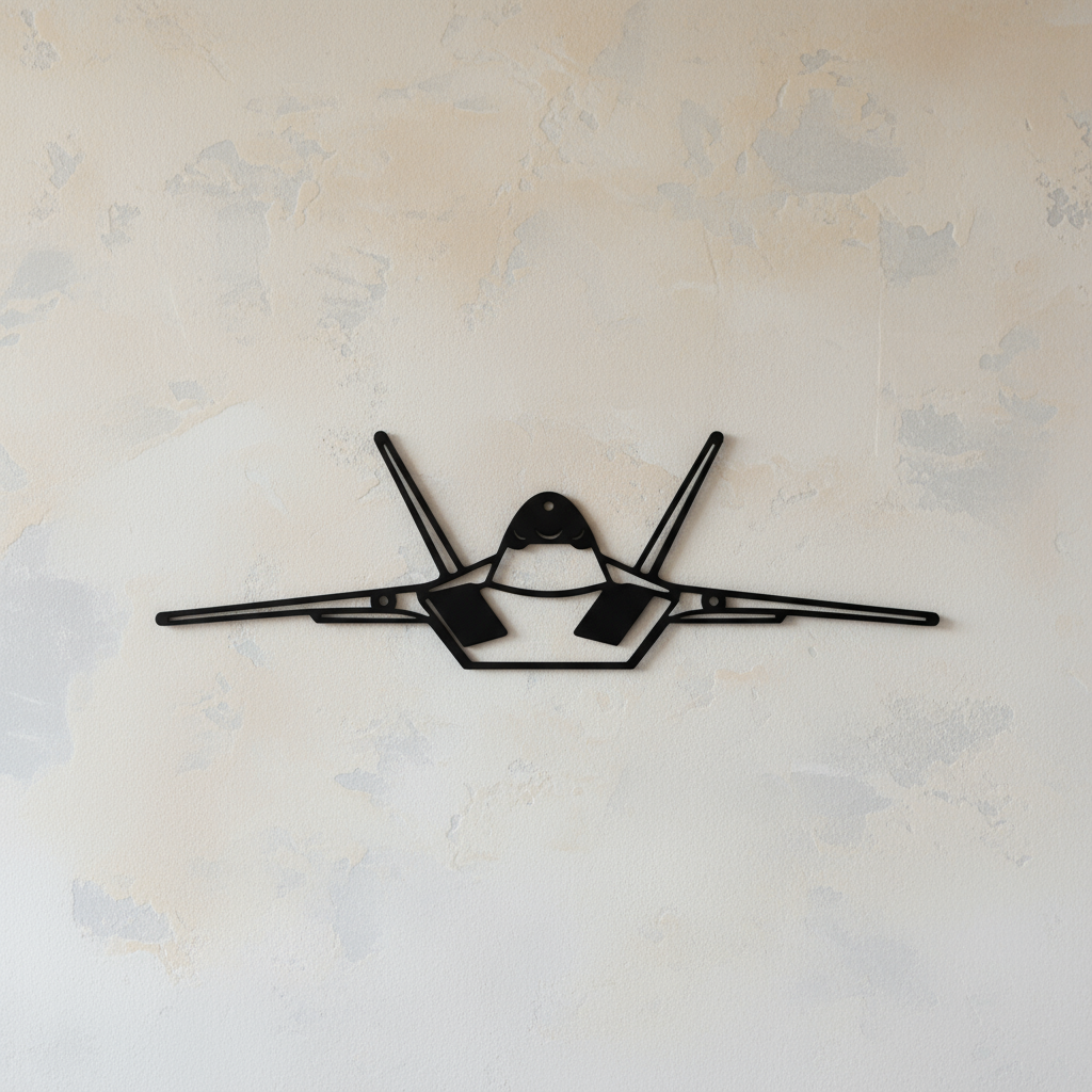 Modern Stealth Fighter Wall Art Aeronautical Metal