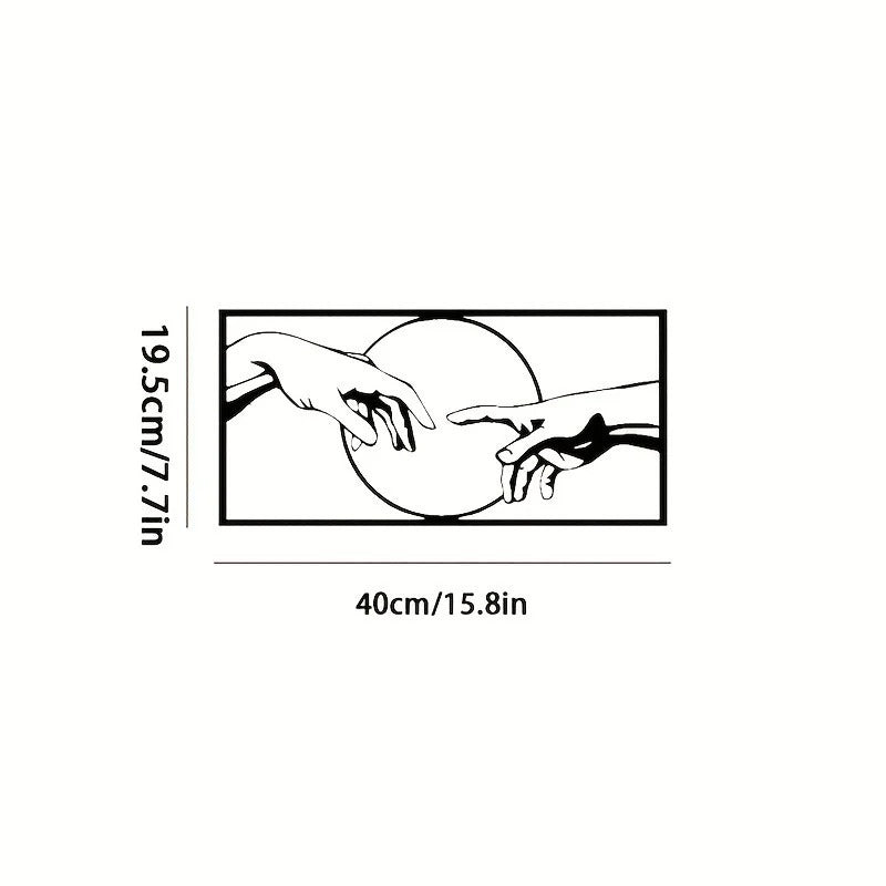 Wall Decoration Adam's Creation Classic Line Art Metal