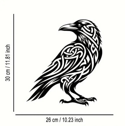 Wall Decoration: Raven with Celtic Interlacing