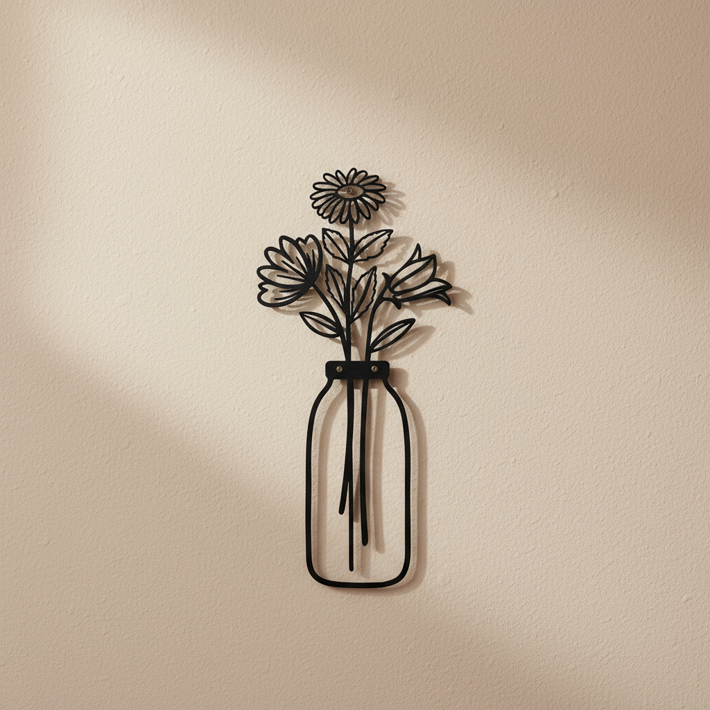 Minimalist Country Bouquet Wall Decor: An Ode to Simplicity