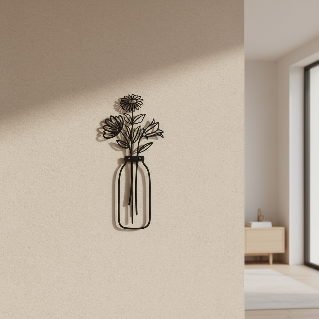 Minimalist Country Bouquet Wall Decor: An Ode to Simplicity