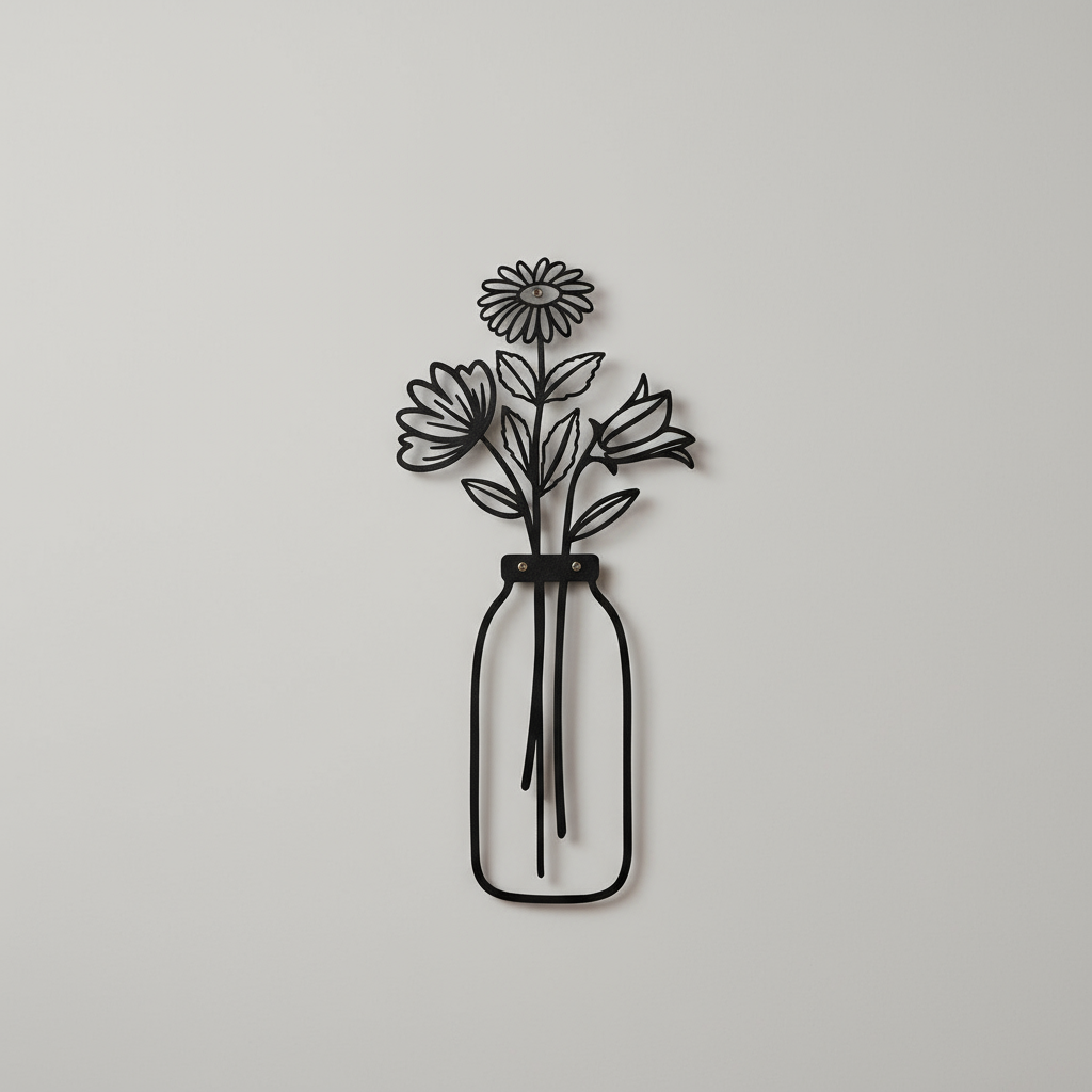 Minimalist Country Bouquet Wall Decor: An Ode to Simplicity