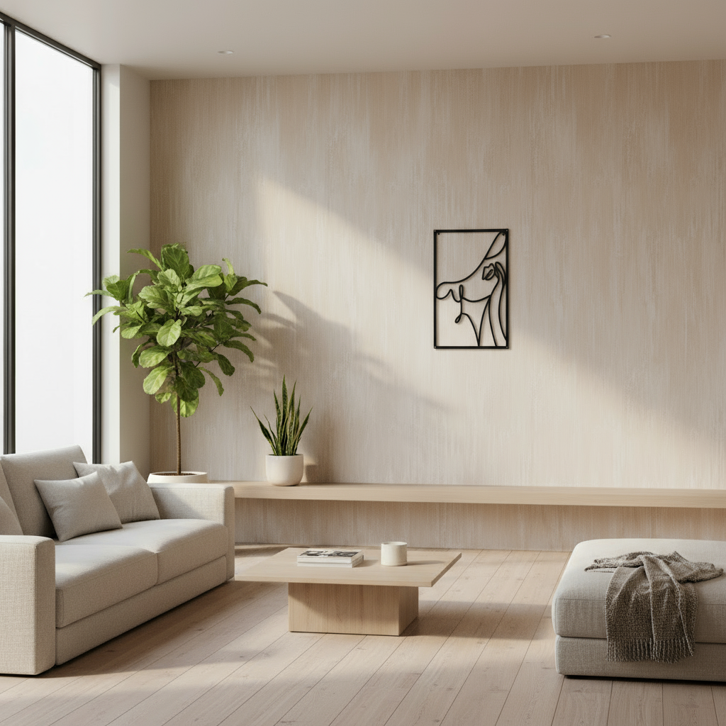 Mysterious Elegance Wall Decor: Line Art, Hat and Sensuality