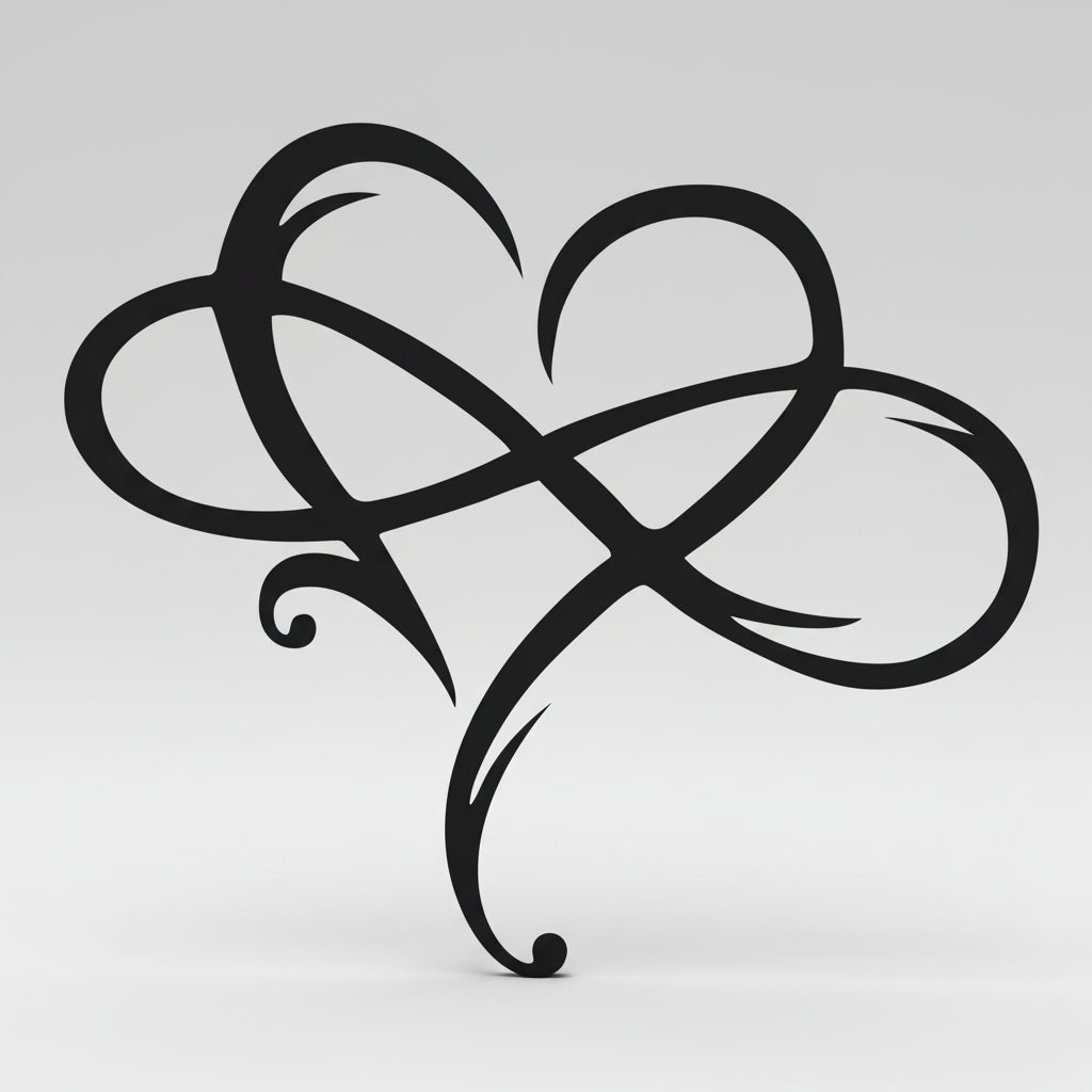 Intertwined Heart &amp; Infinity Wall Decoration - Symbol of Eternal Love
