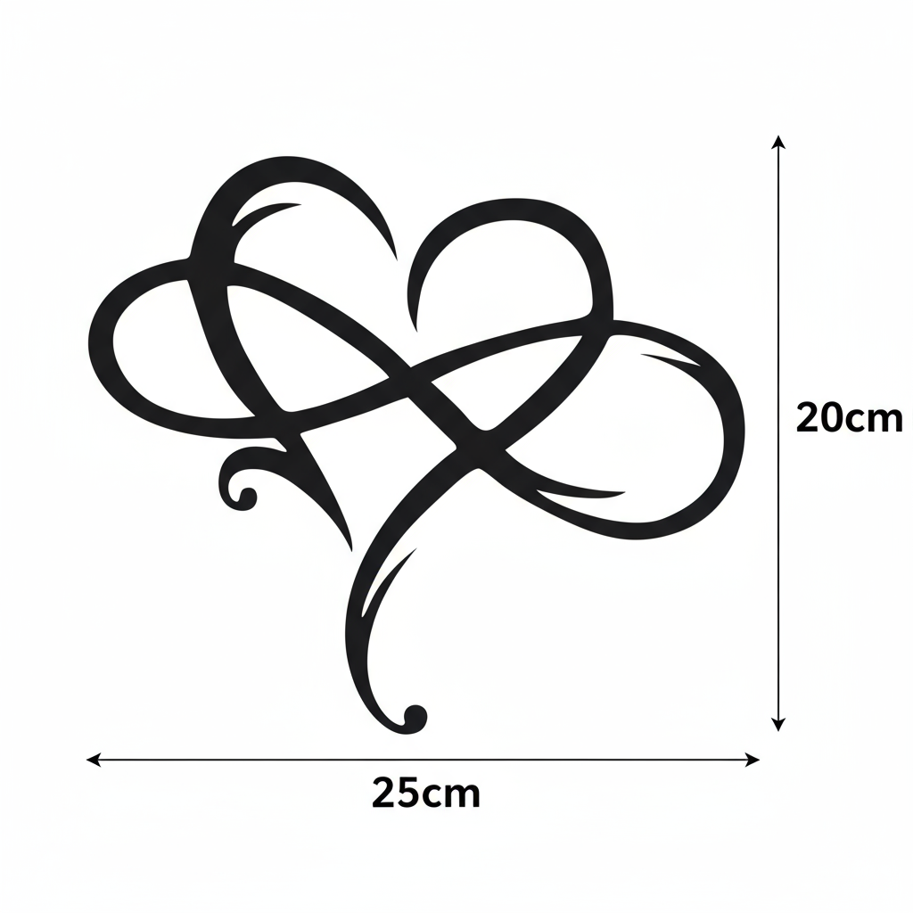 Intertwined Heart &amp; Infinity Wall Decoration - Symbol of Eternal Love