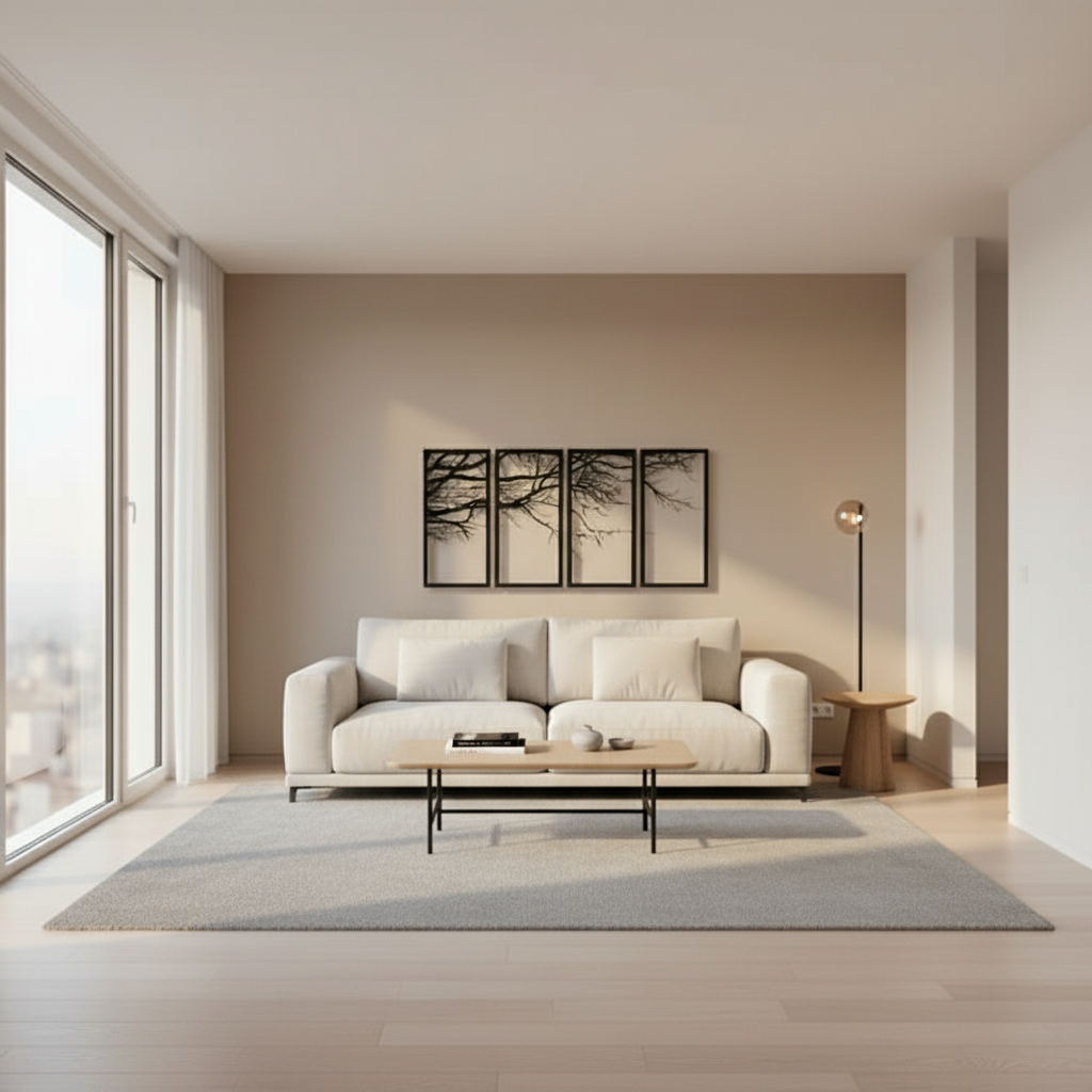 Four-Panel Wall Decoration: Bare Branches