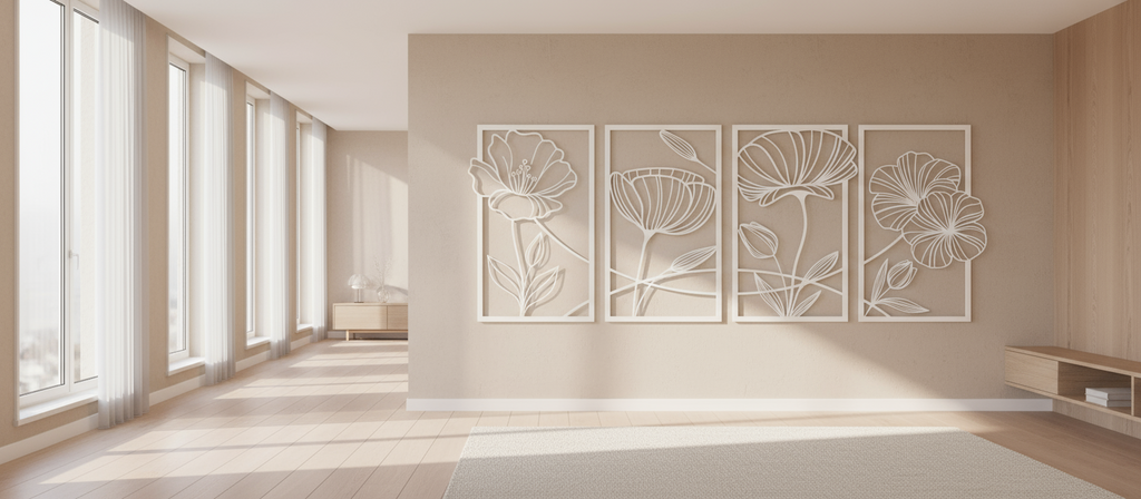Panoramic Wall Decoration Continuous Floral Art