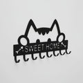 Soporte de pared decorativo minimalista de gato negro de Sweet Home Design