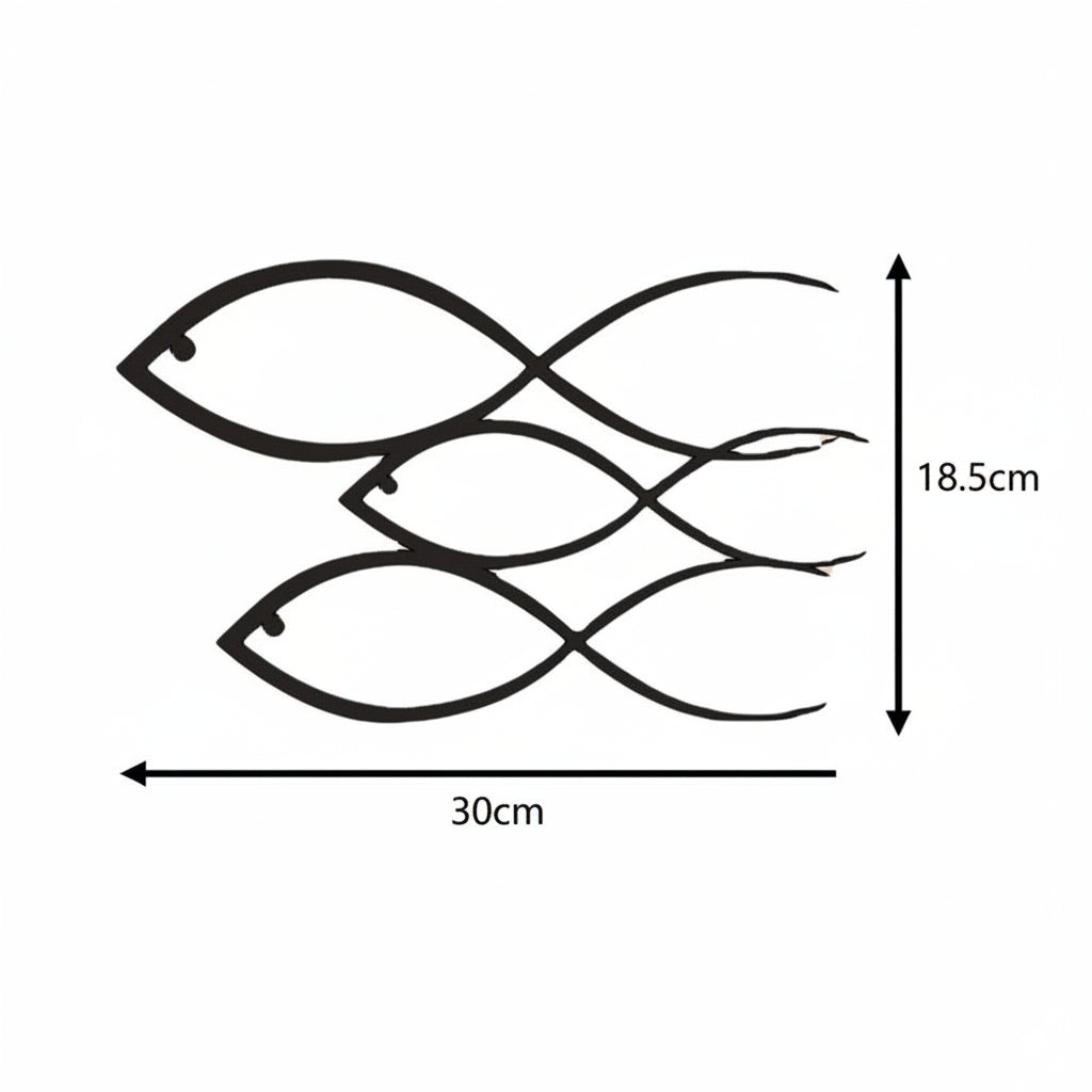 Wall Decoration Three Stylized Fish
