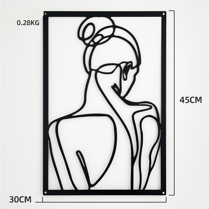 Elegant and Minimalist Line Art Female Silhouette Wall Art
