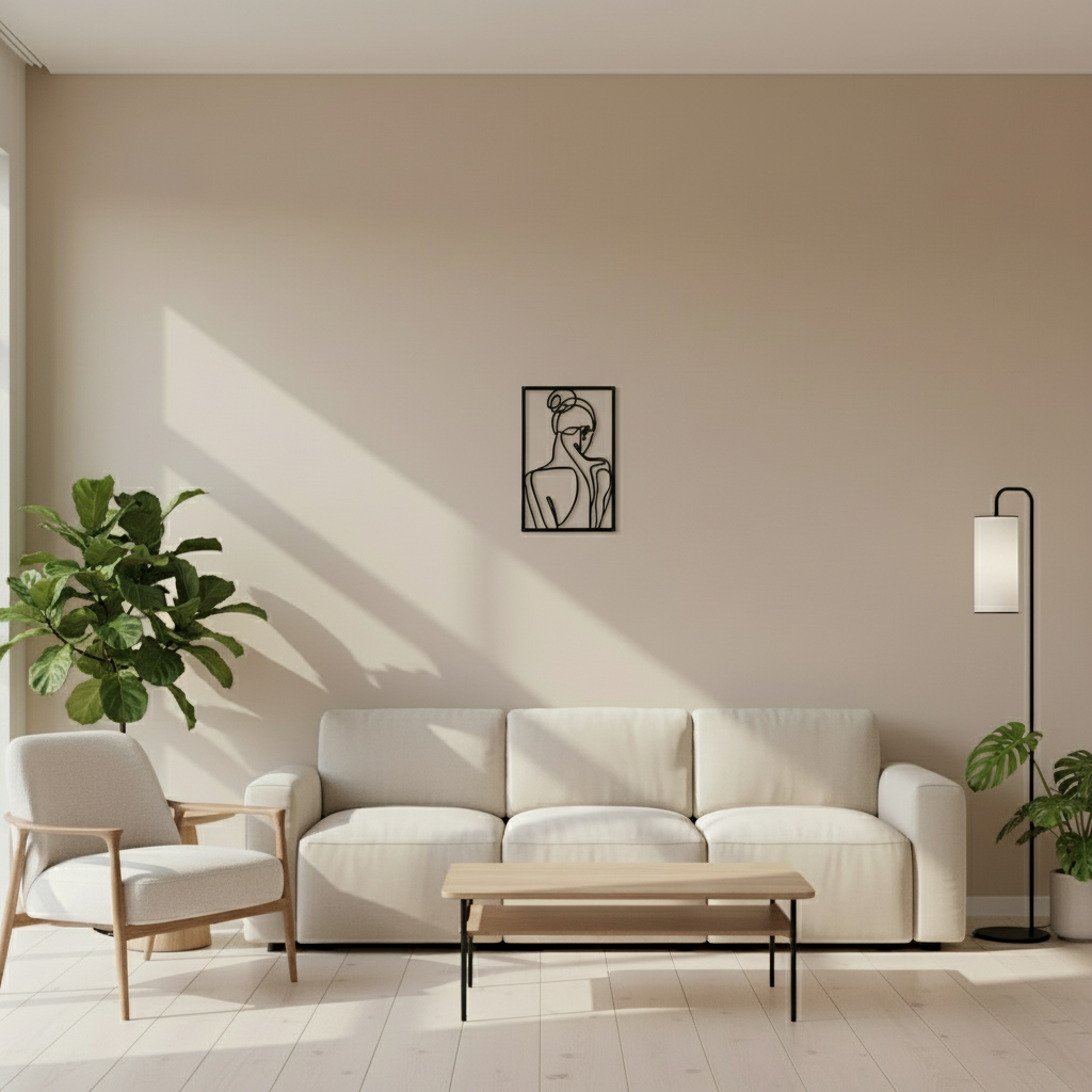 Elegant and Minimalist Line Art Female Silhouette Wall Art