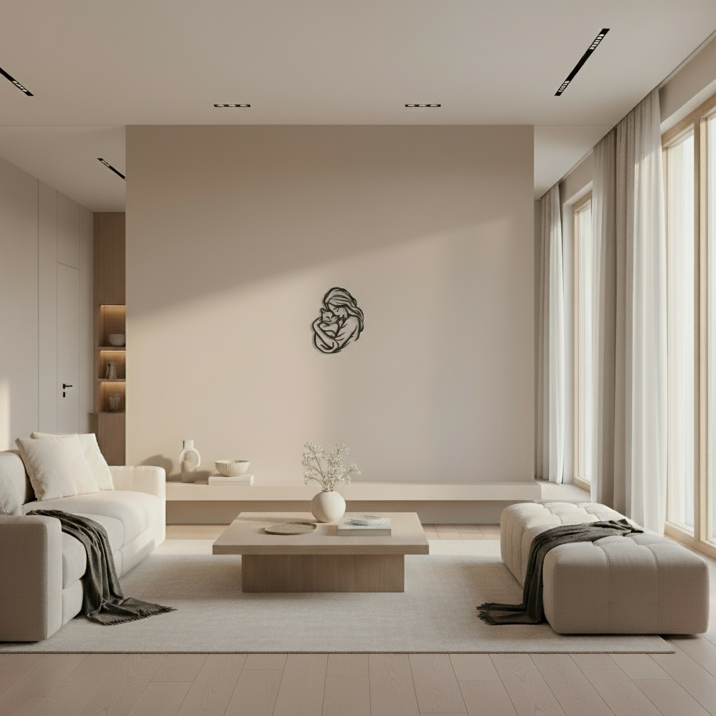 Décoration Murale Femme et Chat