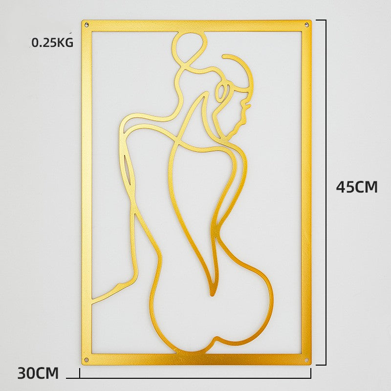 Nude Female Seated Wall Art - Clean and Sensual Line Art