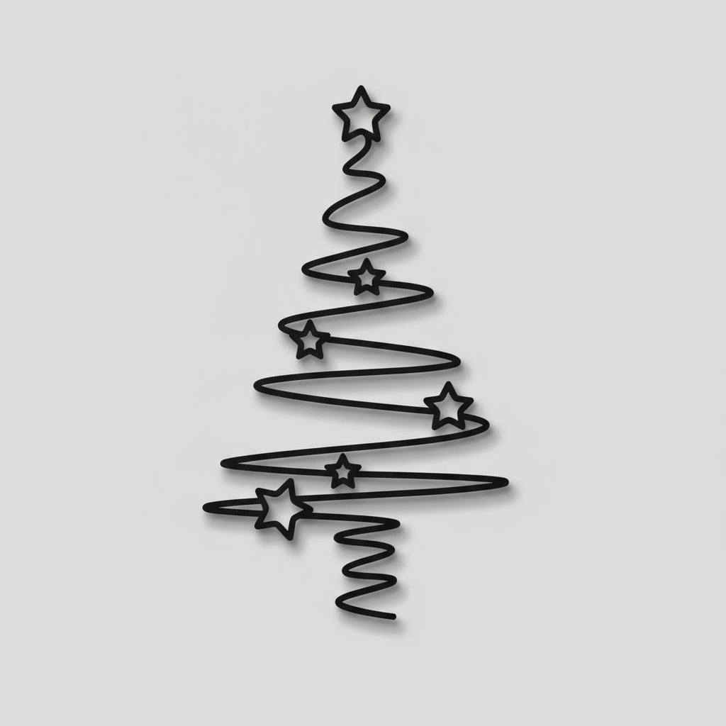 Wave Christmas Tree Wall Decoration