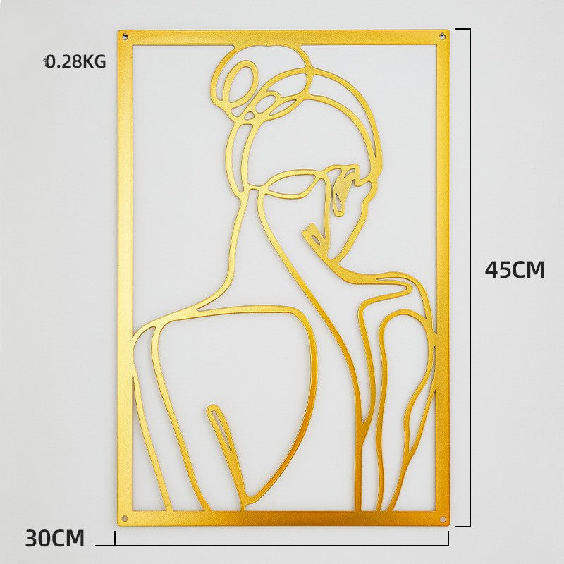 Elegant and Minimalist Line Art Female Silhouette Wall Art