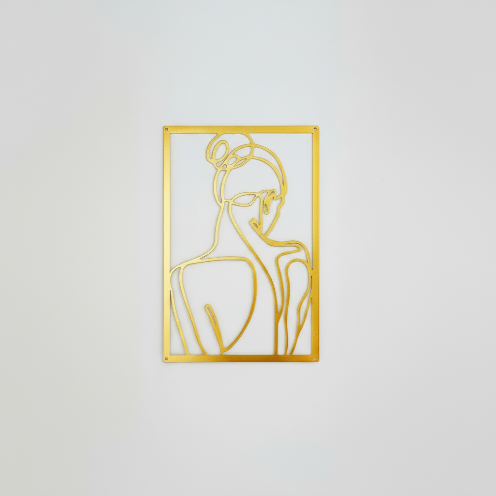 Elegant and Minimalist Line Art Female Silhouette Wall Art