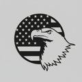 Décoration Murale Aigle Américain et Drapeau