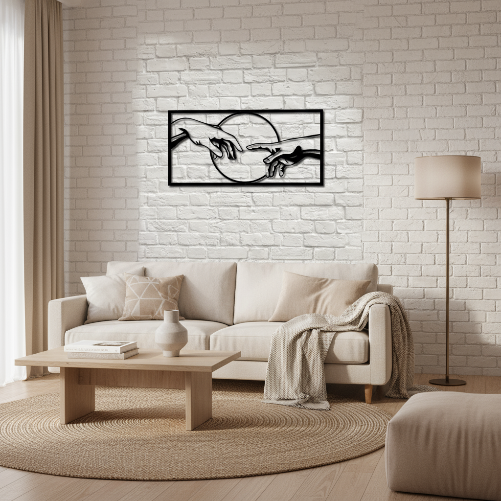 Wall Decoration Adam's Creation Classic Line Art Metal