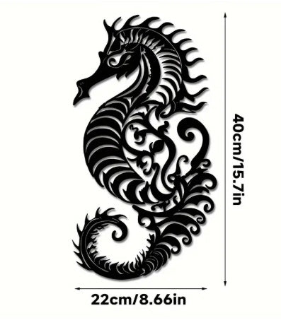 Seahorse Wall Decoration in Arabesque Design