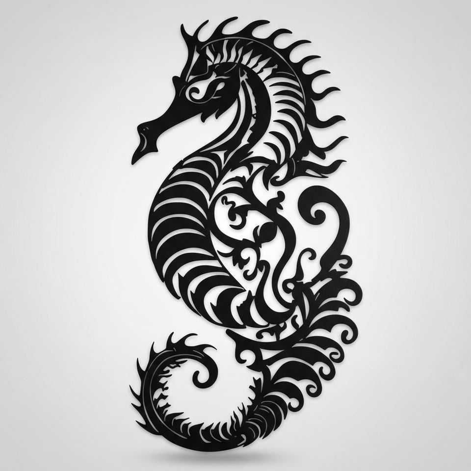 Seahorse Wall Decoration in Arabesque Design