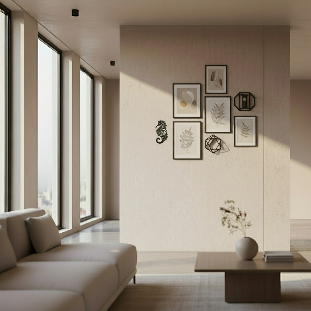 Seahorse Wall Decoration in Arabesque Design